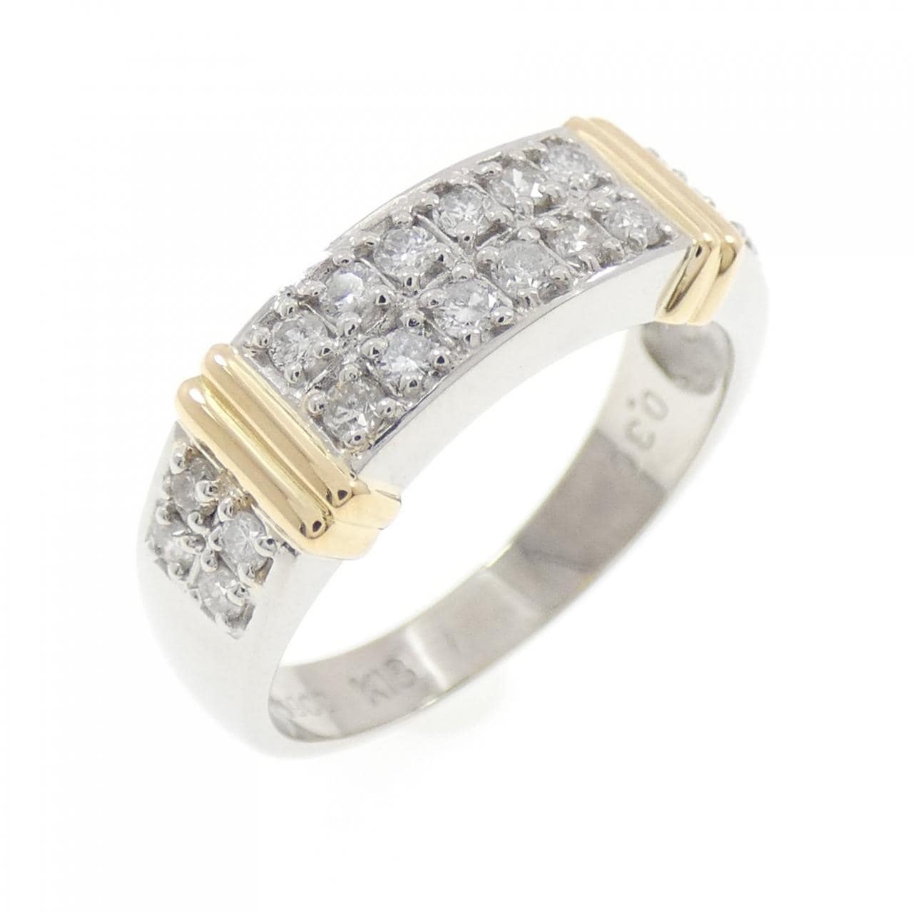 PT900/K18YG ダイヤモンド リング 0.30CT