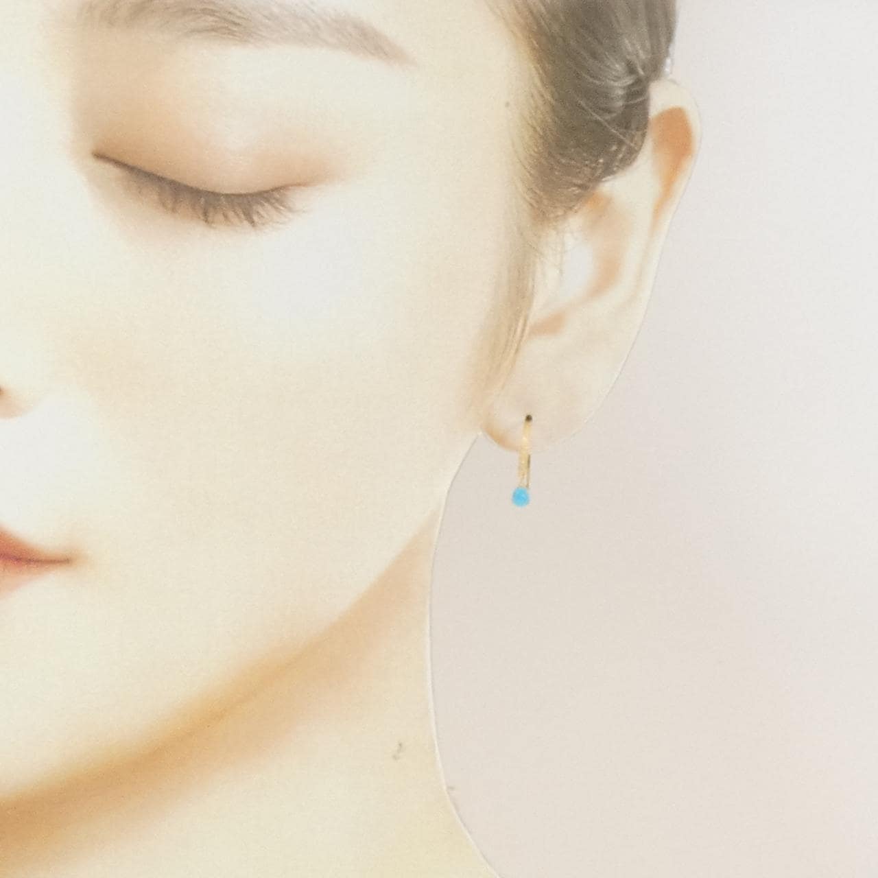 K18YG ターコイズ ピアス