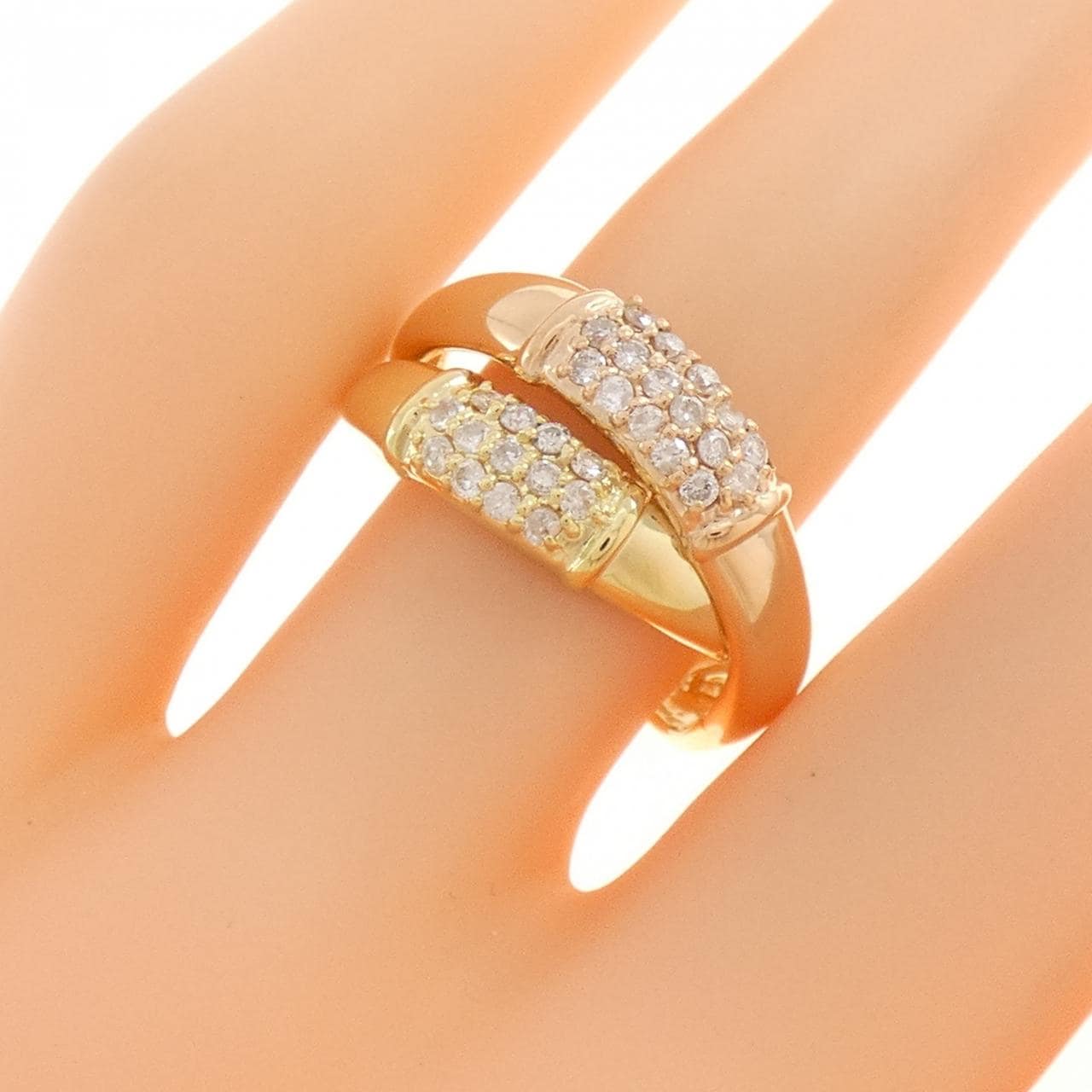 K18YG/K18PG ダイヤモンド リング 0.32CT