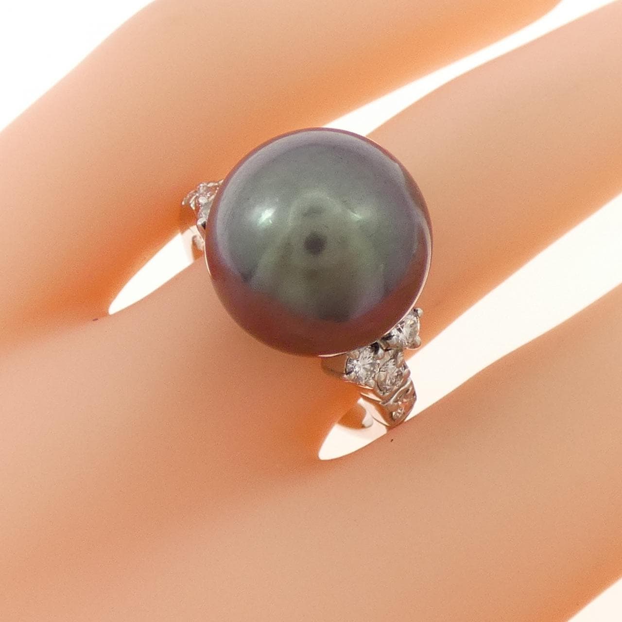 PT900 黒蝶パール リング 13.3mm