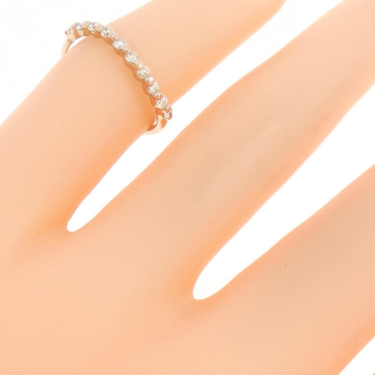 K10PG ダイヤモンド ピンキーリング 0.17CT