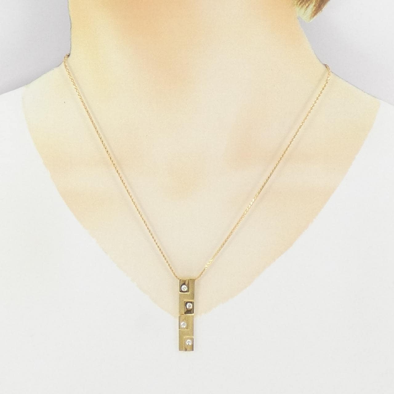K18YG ダイヤモンド ネックレス 0.32CT