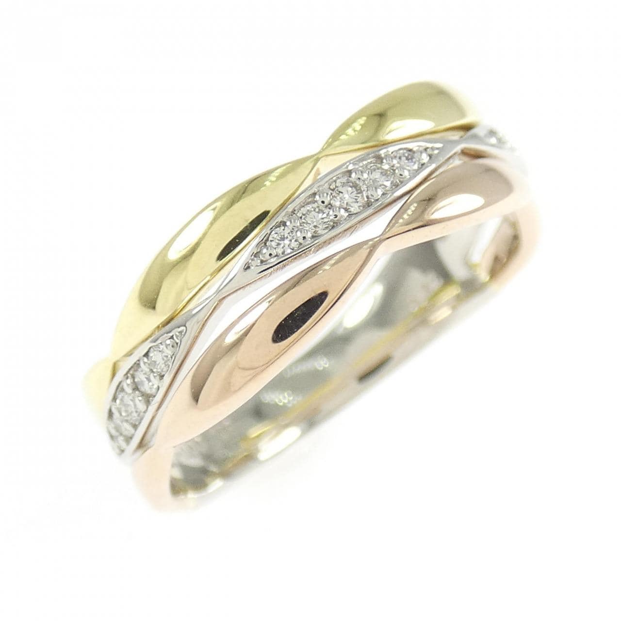 K18/K18PG/PT900 ダイヤモンド リング 0.11CT