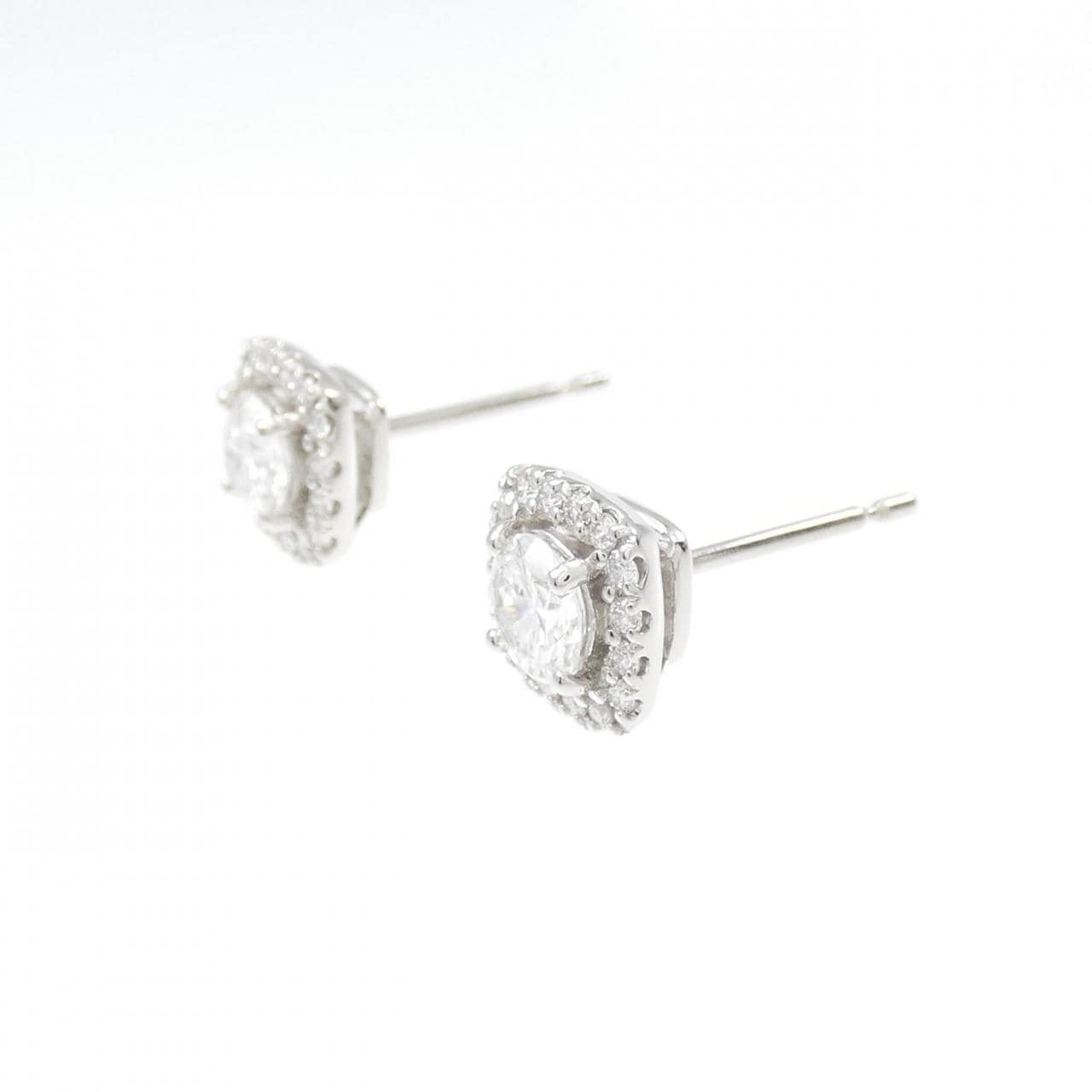 【リメイク】PT/ST ダイヤモンド ピアス 0.319CT 0.322CT D VS1 Good