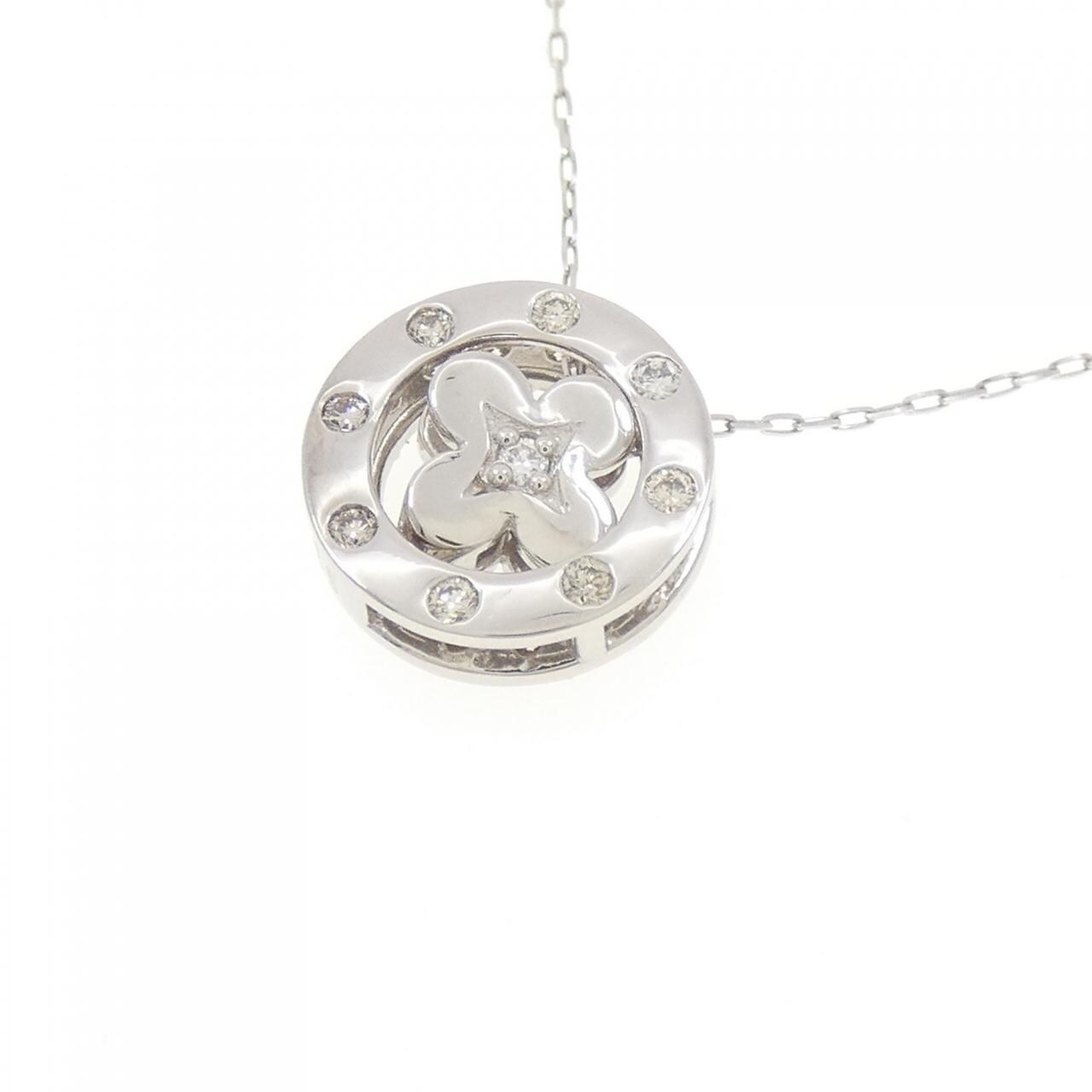 【新品】PT 2WAY フラワー ダイヤモンド ネックレス 0.50CT