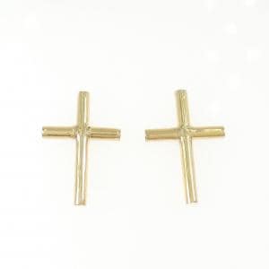 【新品】K18YG クロス ピアス