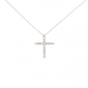 【新品】K18YG クロス ダイヤモンド ネックレス 1.00CT