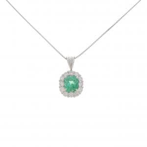 PT900/PT850 エメラルド ネックレス 1.51CT