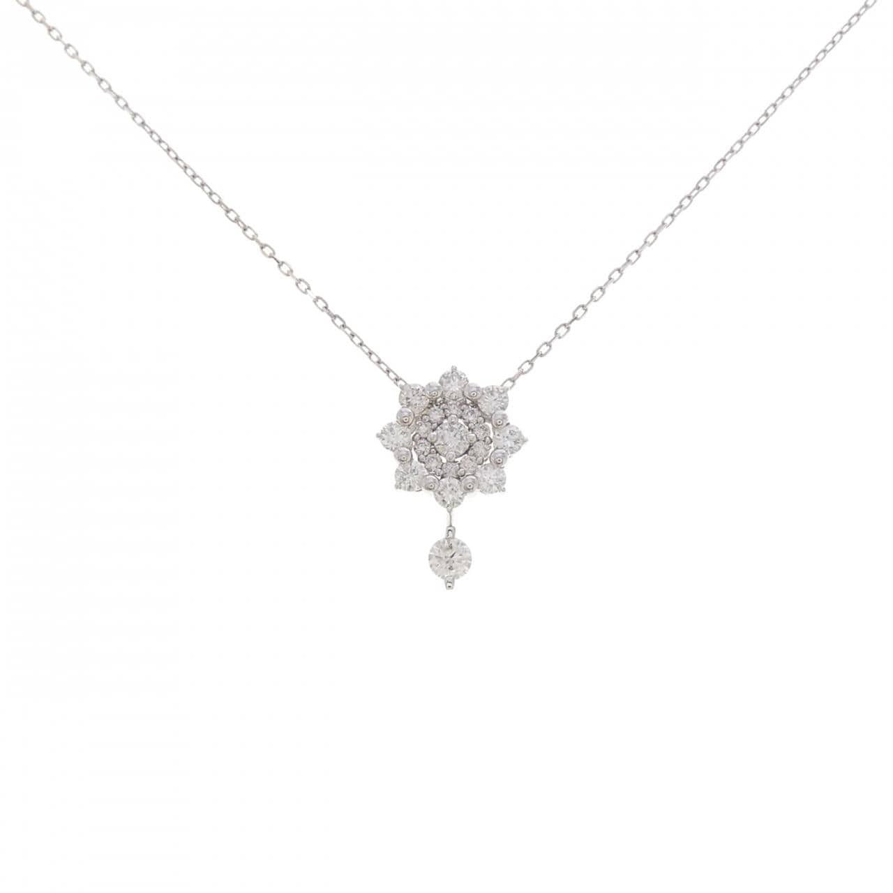 K18WG 2WAY ダイヤモンド ネックレス 0.53CT