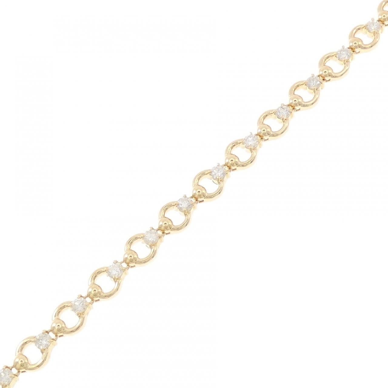 K18YG ダイヤモンド ブレスレット 2.03CT