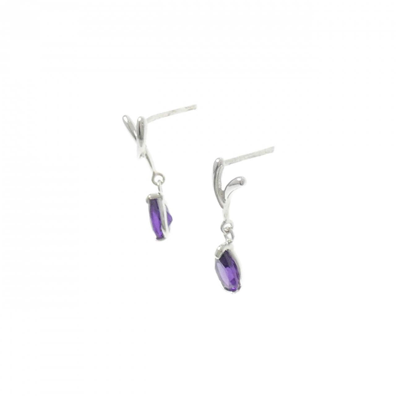 K14WG アメジスト ピアス