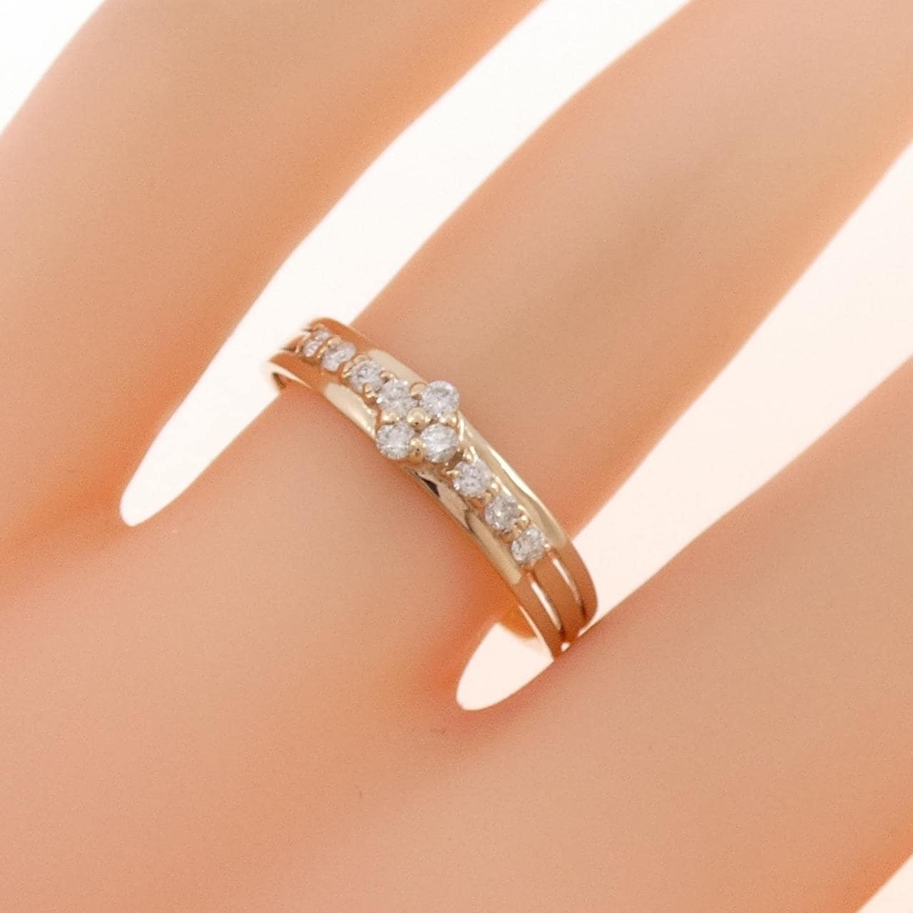 K18PG ダイヤモンド リング 0.15CT