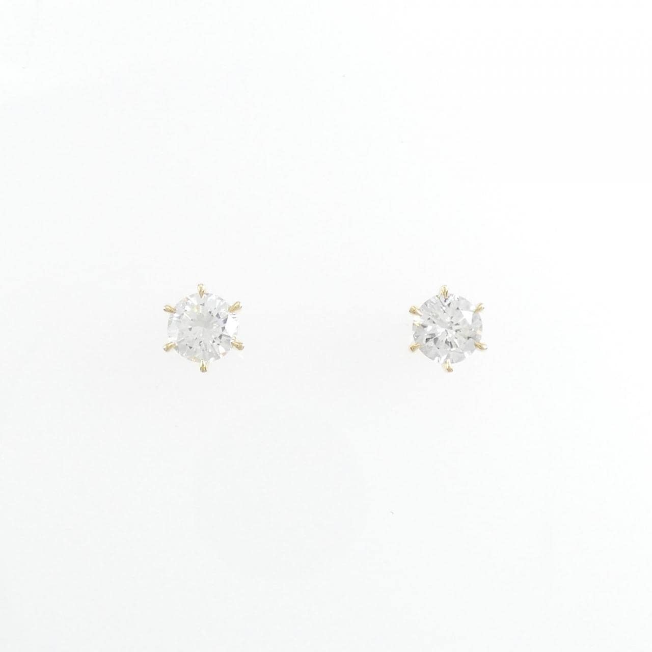 [BRAND NEW] K18YG Diamond earrings 0.666CT G SI2 Good
