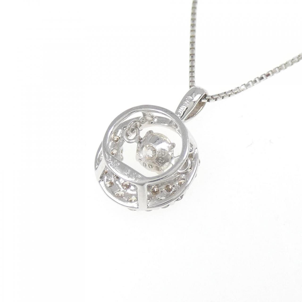 K18WG ダイヤモンド ネックレス 0.18CT