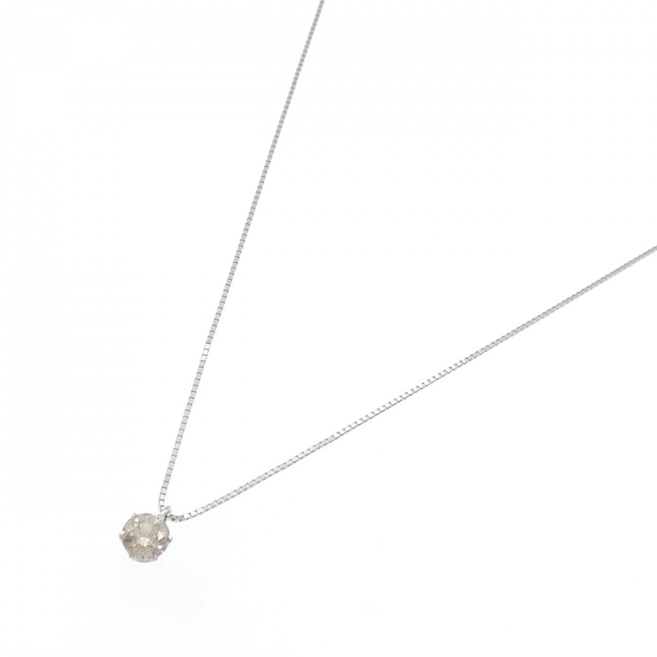 PT900/PT850 ソリティア ダイヤモンド ネックレス 0.52CT
