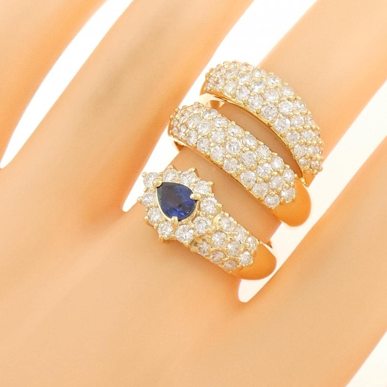 K18YG サファイヤ リング 0.523CT