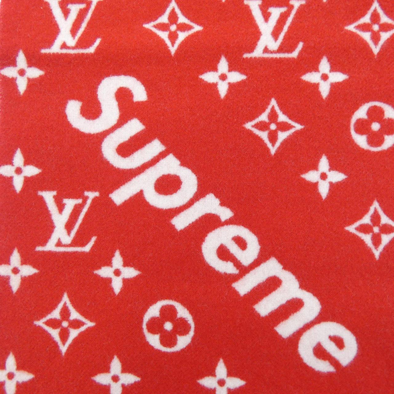 ルイヴィトン LOUIS VUITTON モノグラム マフラー MP1890 SUPREME MUFFLER