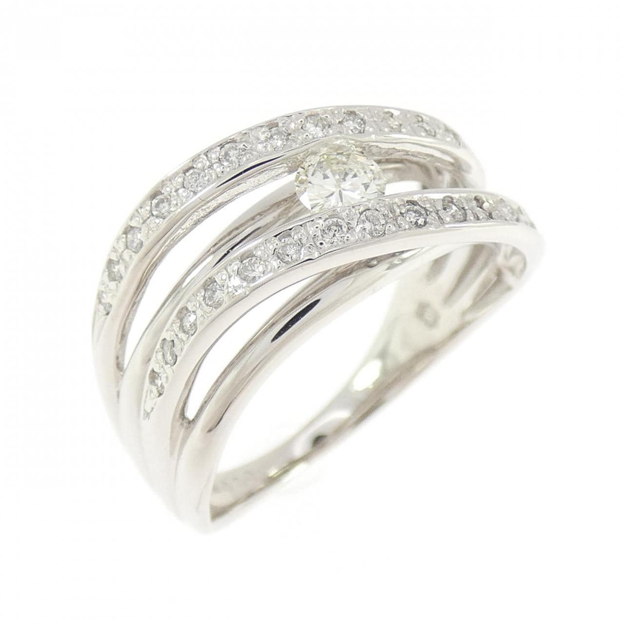 K18WG ダイヤモンド リング 0.30CT