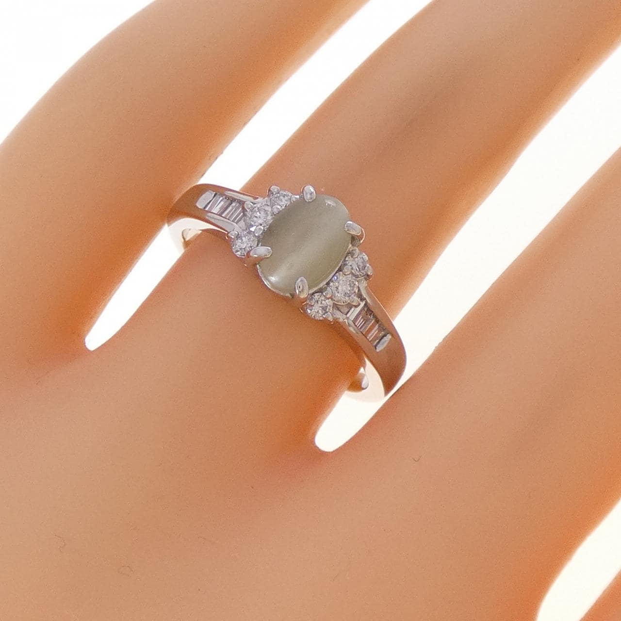PT900 クリソベリルキャッツアイ リング 1.13CT