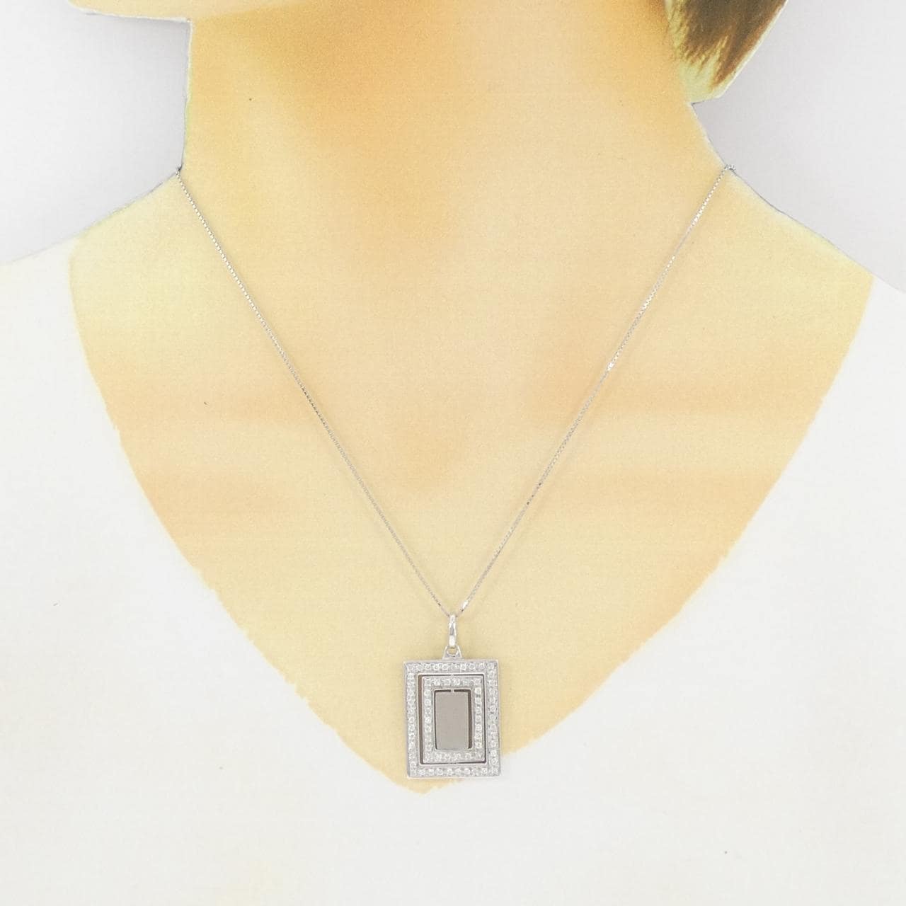 K18WG ダイヤモンド ネックレス 0.55CT
