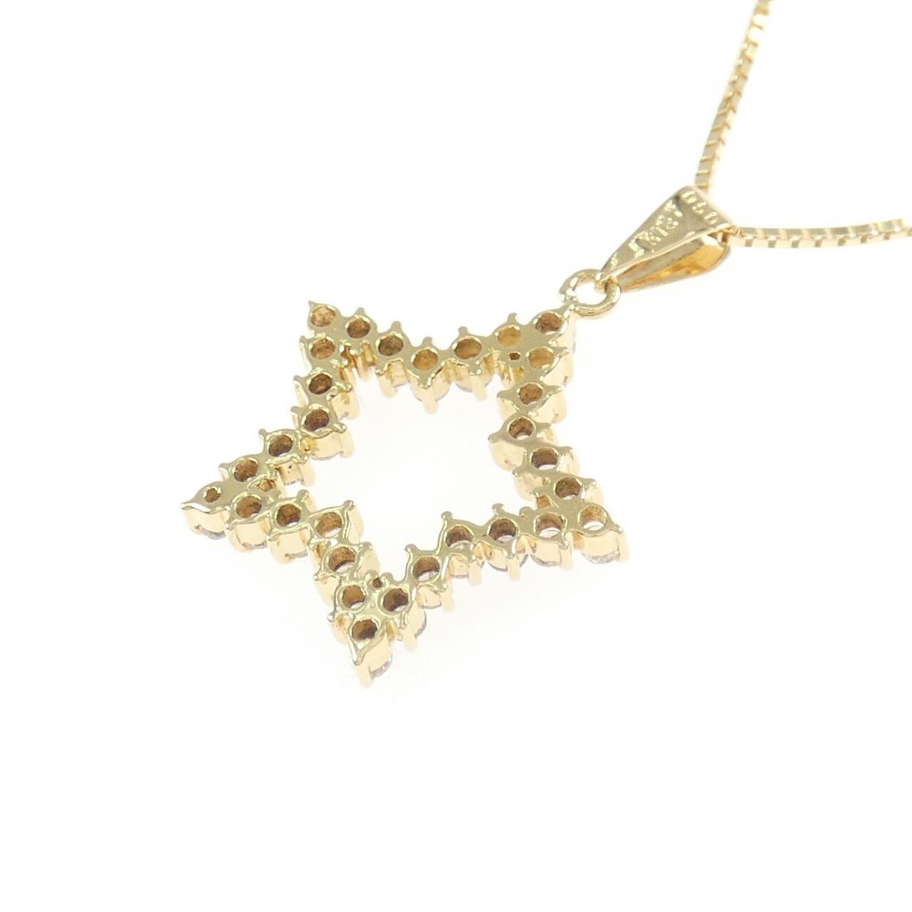 K18YG スター ダイヤモンド ネックレス 0.50CT