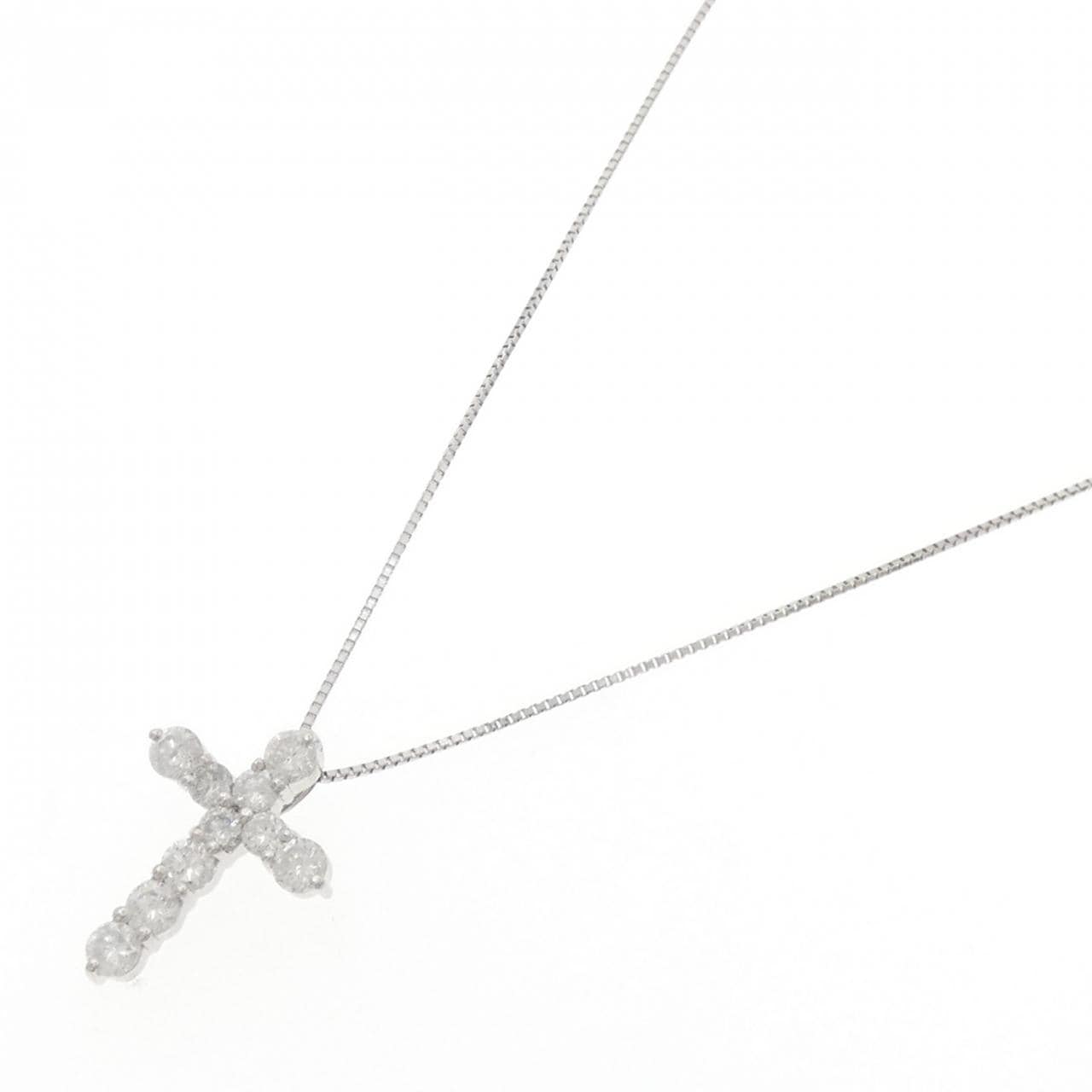 PT900/PT850 クロス ダイヤモンド ネックレス 1.00CT