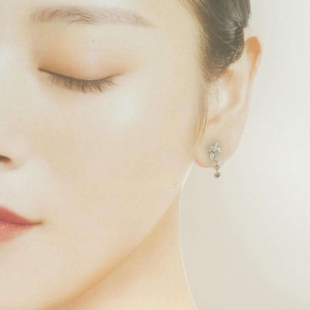 K18WG ダイヤモンド ピアス 0.40CT