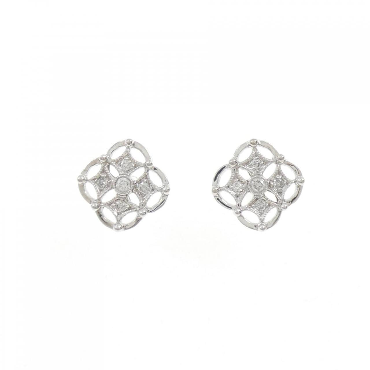 18KWG/K18WG ダイヤモンド ピアス