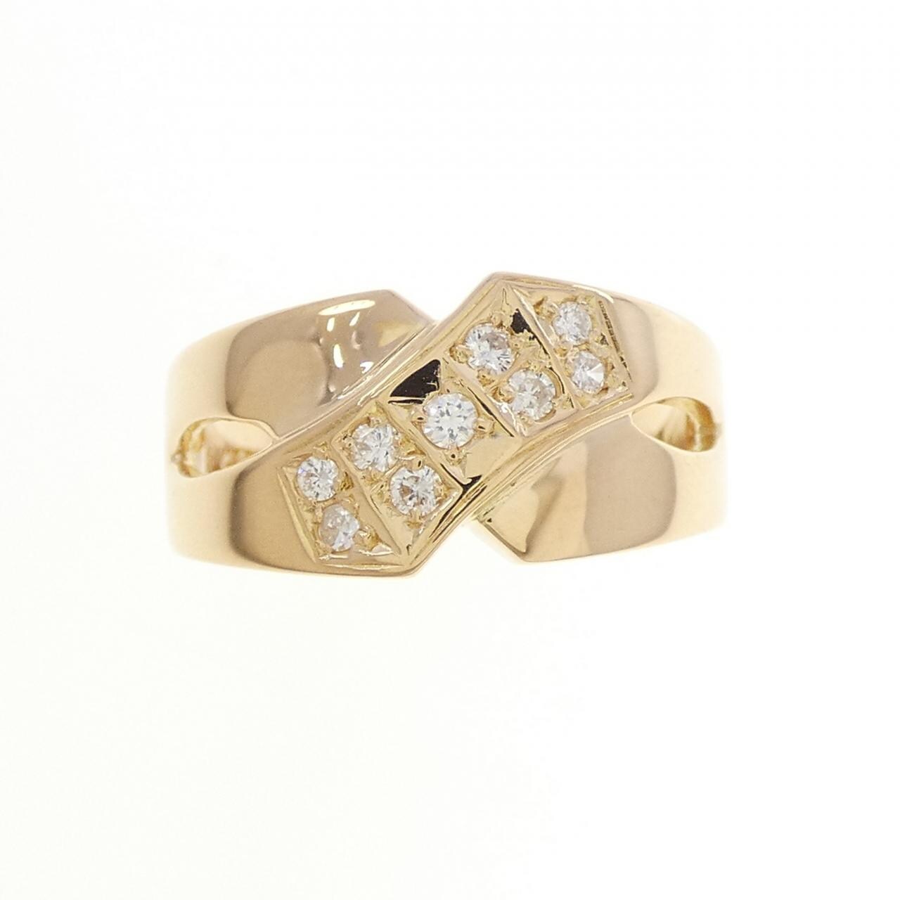 K18YG ダイヤモンド リング 0.12CT