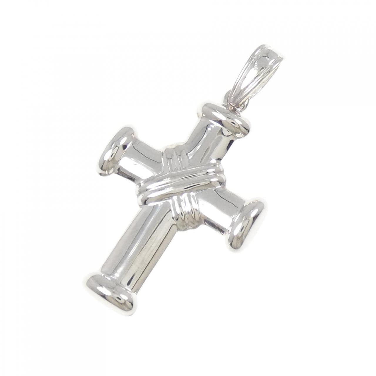 K18WG十字架吊墜