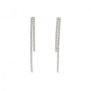 K18WG ダイヤモンド ピアス 2.00CT