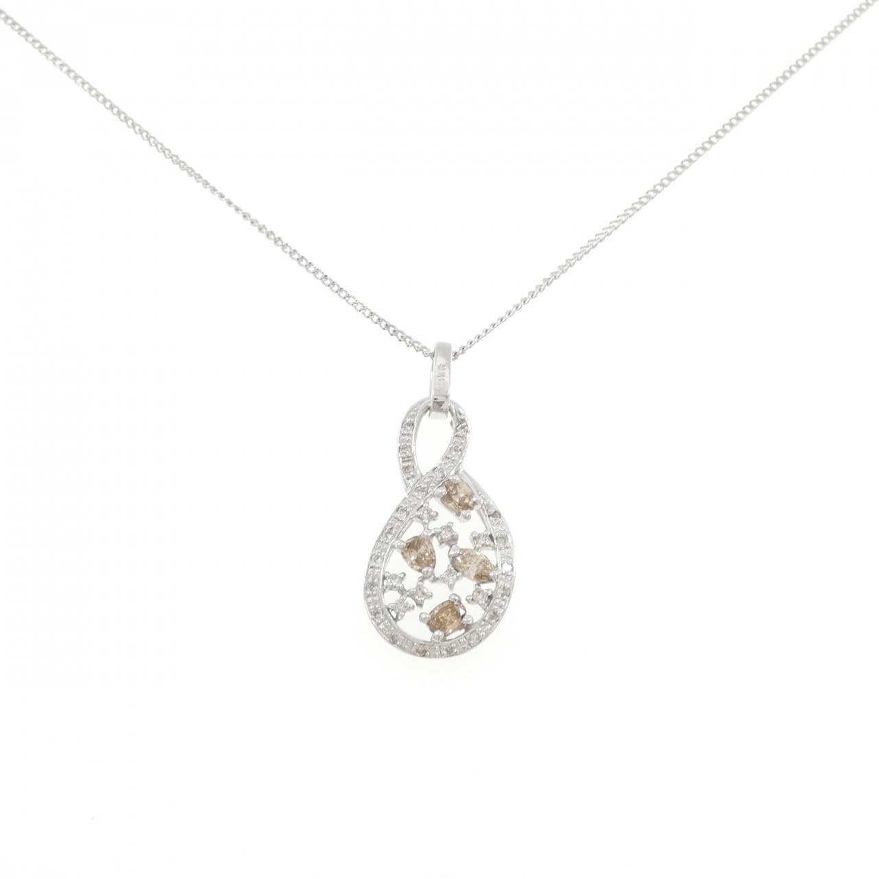 K18WG ダイヤモンド ネックレス 1.00CT