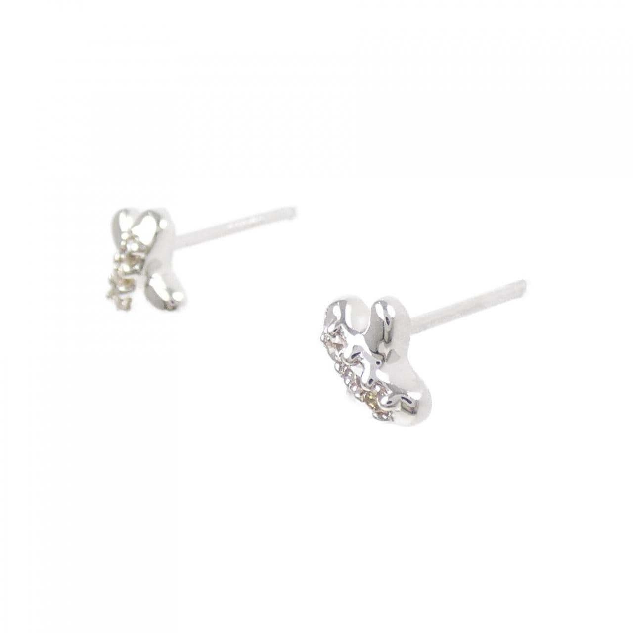 14KWG ダイヤモンド ピアス 0.10CT