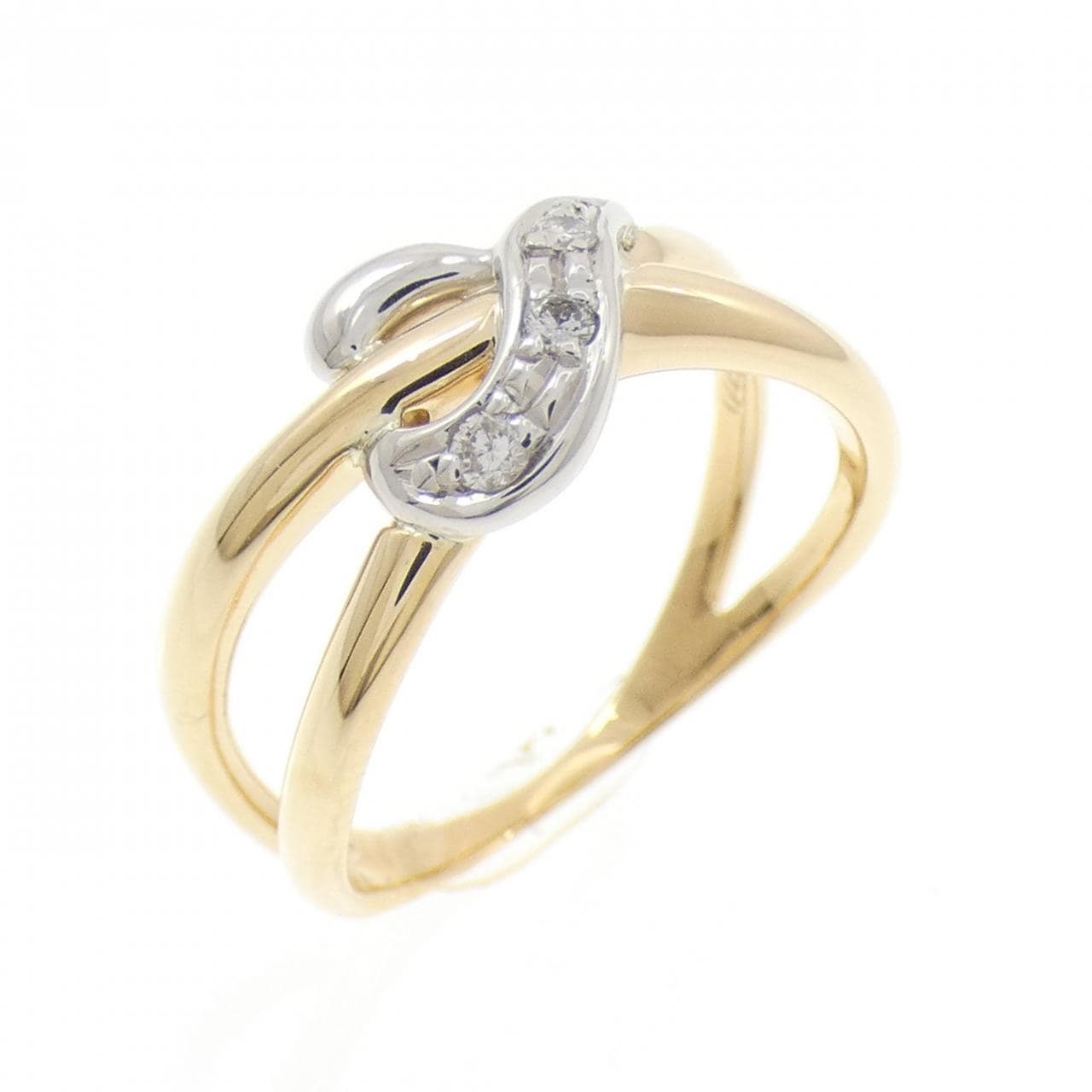 K18YG/PT900 ダイヤモンド リング 0.05CT