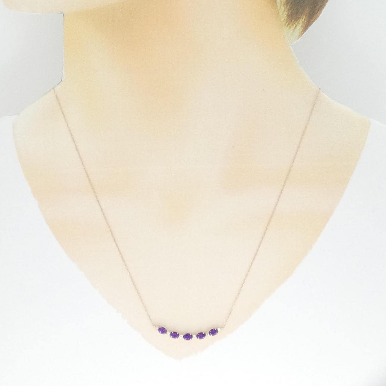 [BRAND NEW] K18PG Amethyst Necklace 0.78CT