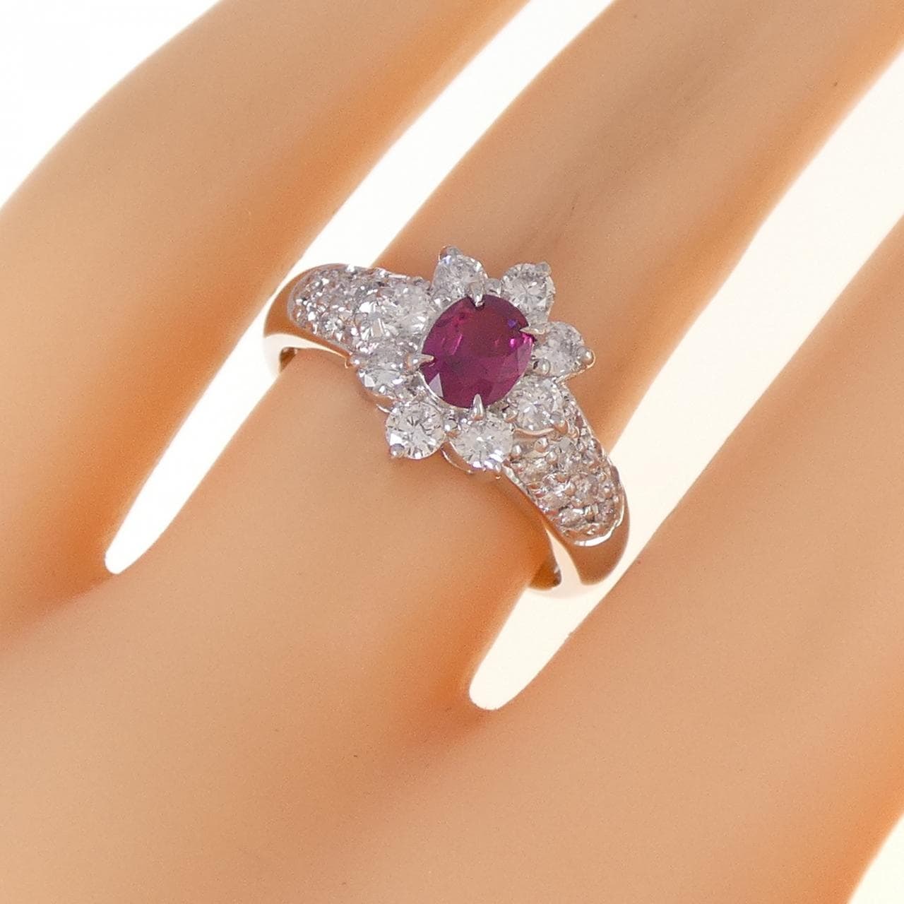 PT900 ルビー リング 0.561CT