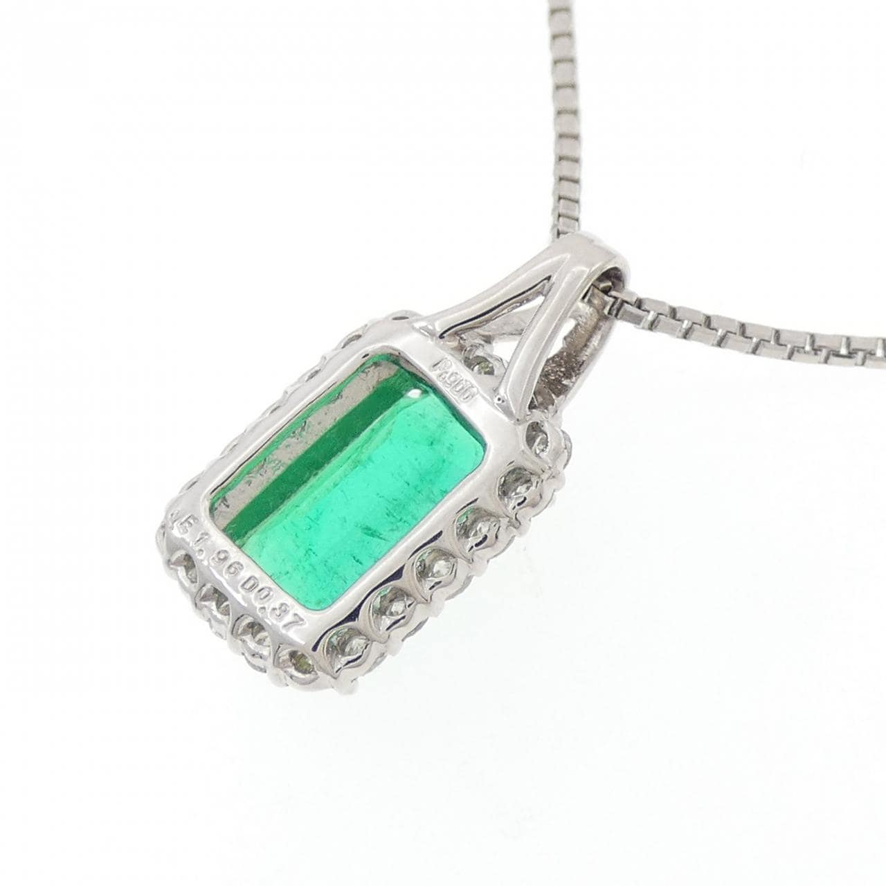 PT900/PT850 Emerald Necklace 1.96CT