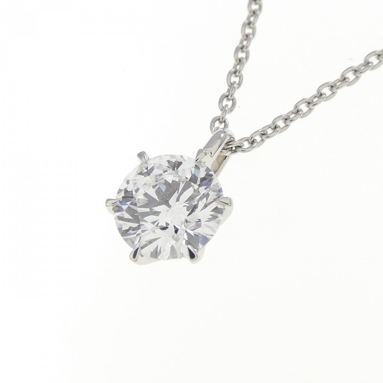 【リメイク】PT900/PT850 ソリティア ダイヤモンド ネックレス 0.503CT D VS2 3EXT H＆C