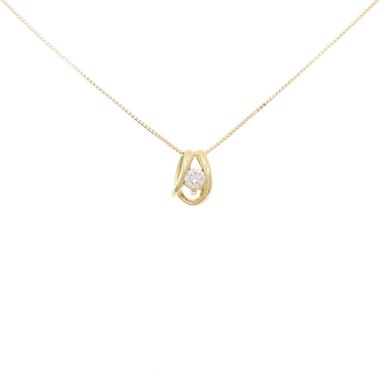 K18YG ダイヤモンド ネックレス 0.12CT