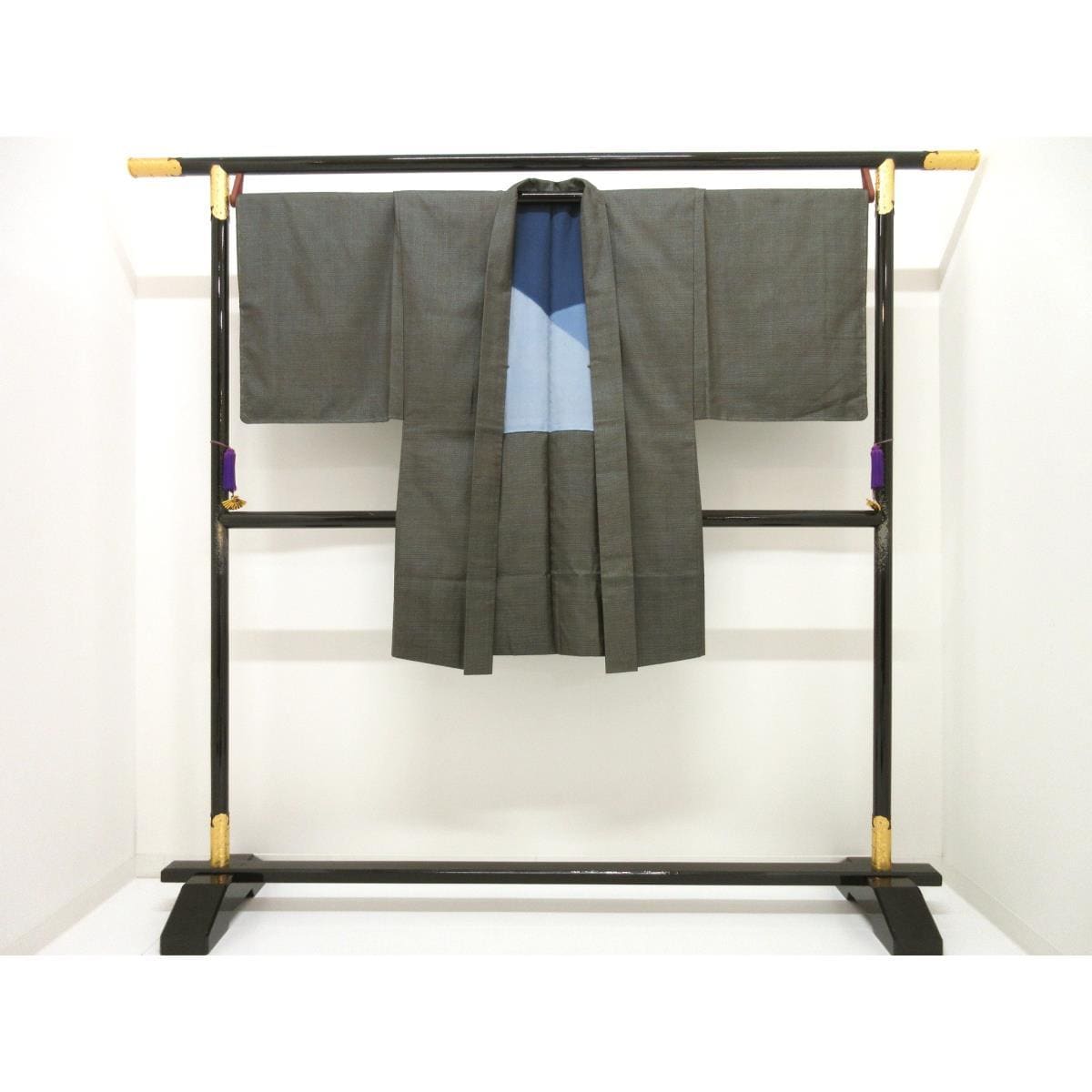 【未使用品】男物　【大島紬】１００山　きもの・羽織・長襦袢　３点セット