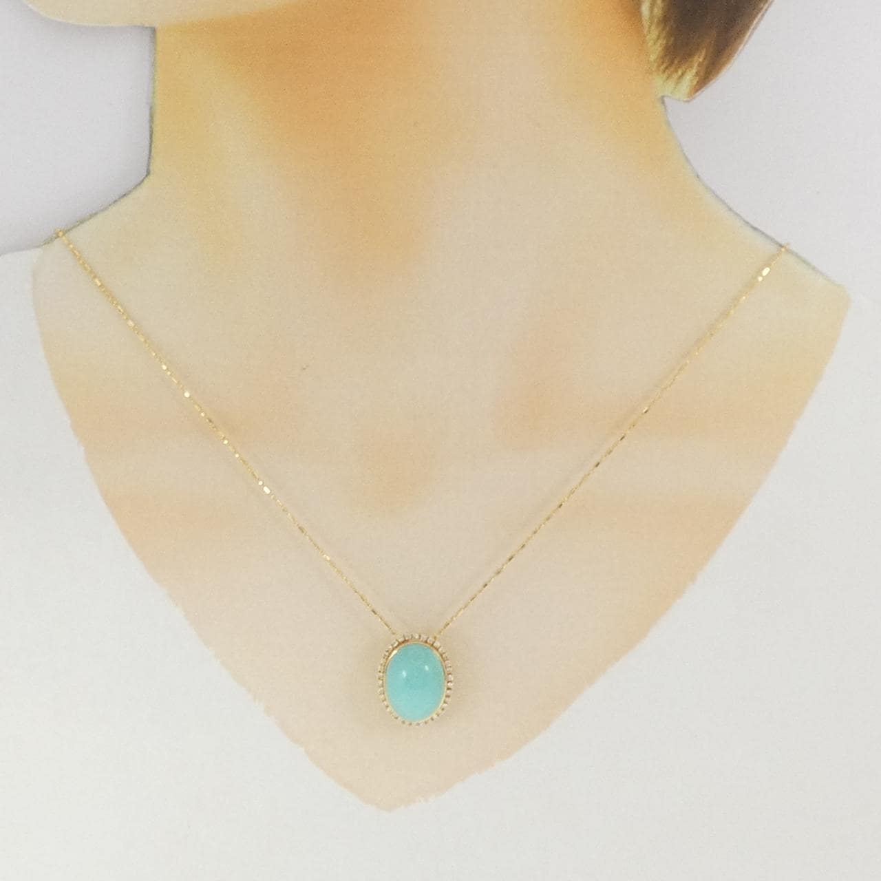 K18YG ターコイズ ネックレス 8.17CT