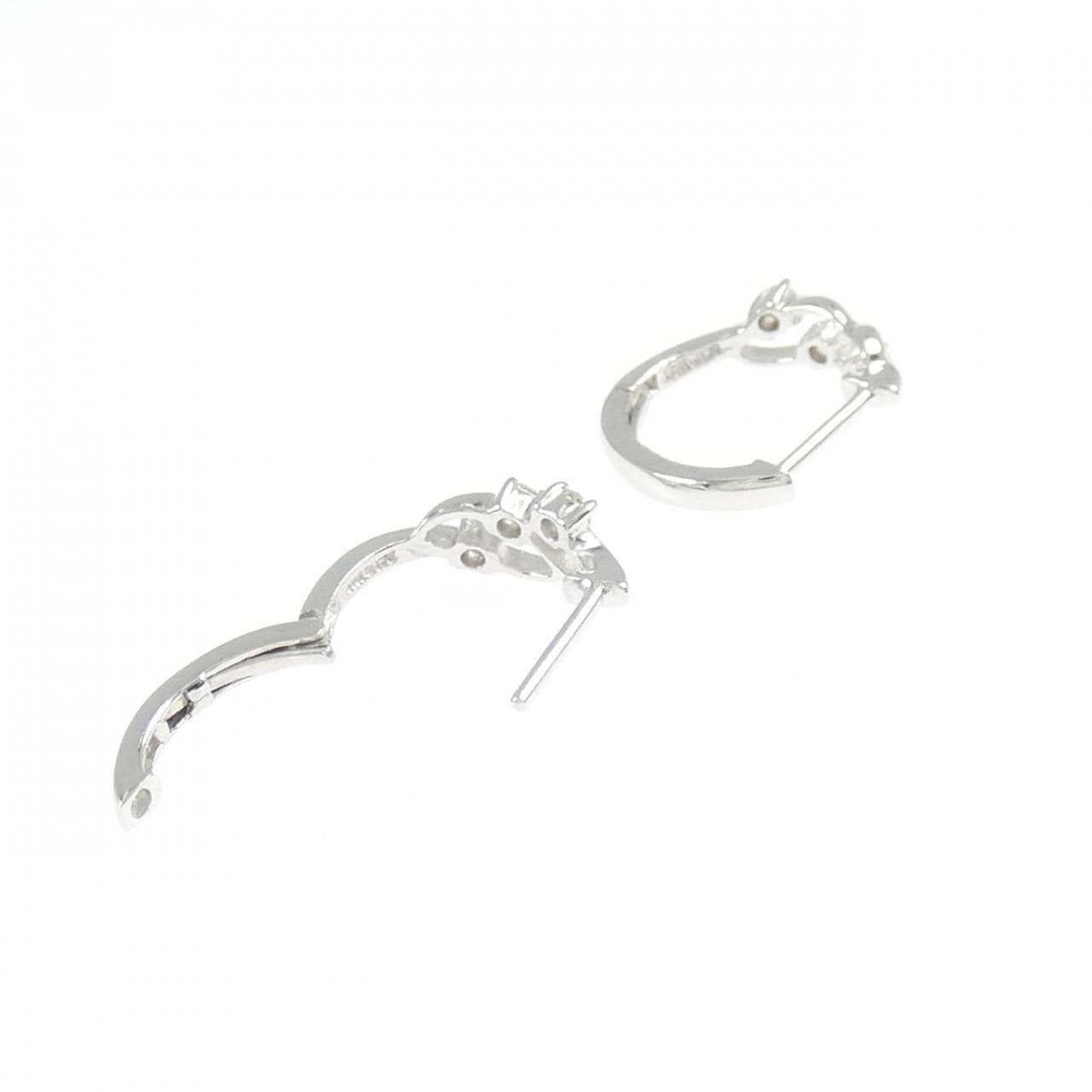 K18WG ダイヤモンド ピアス 0.12CT