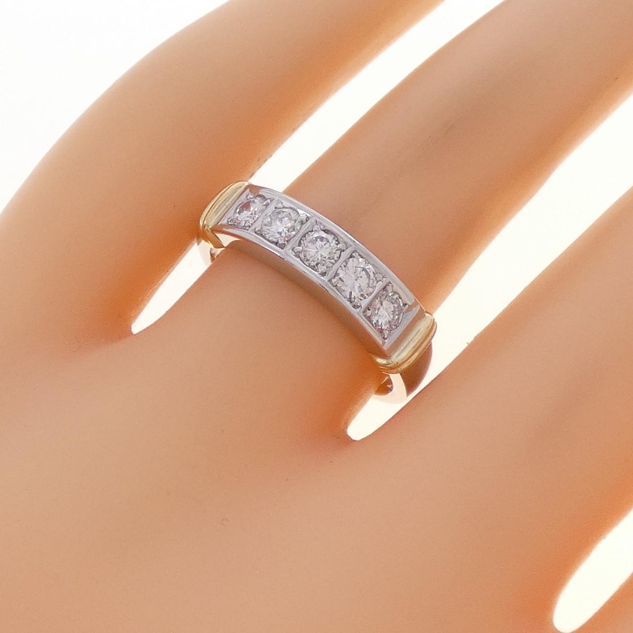 PT900/K18YG ダイヤモンド リング 0.48CT