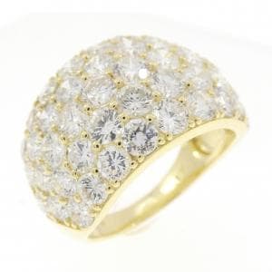 K18YG パヴェ ダイヤモンド リング 5.29CT