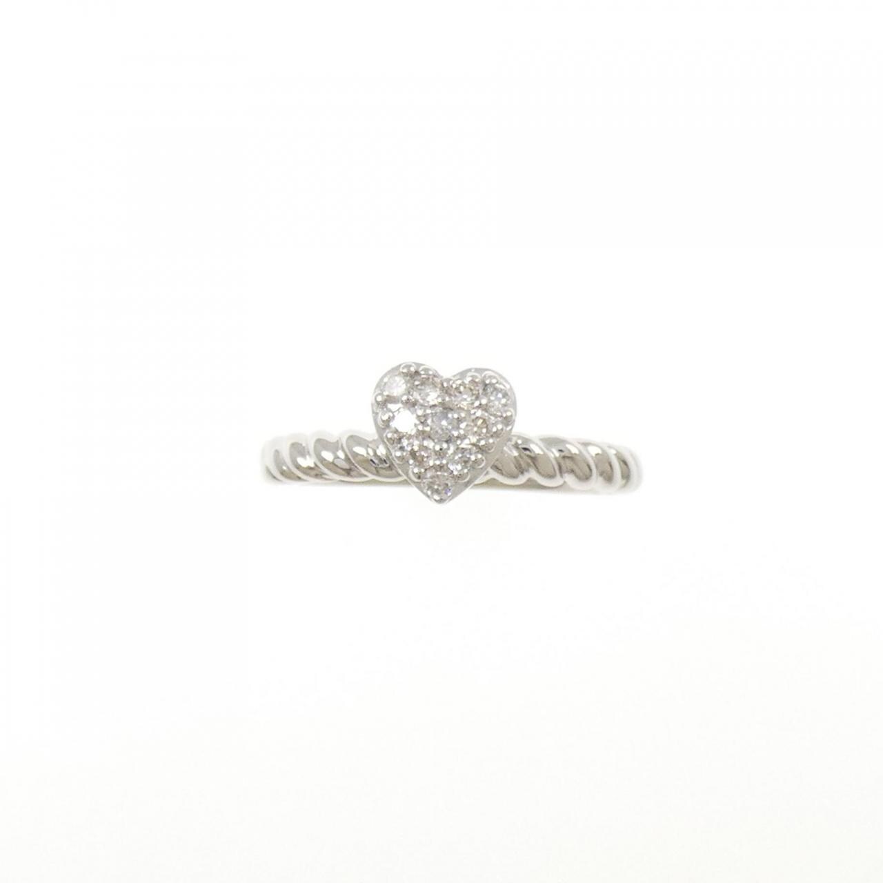 PT900 ハート ダイヤモンド リング 0.16CT