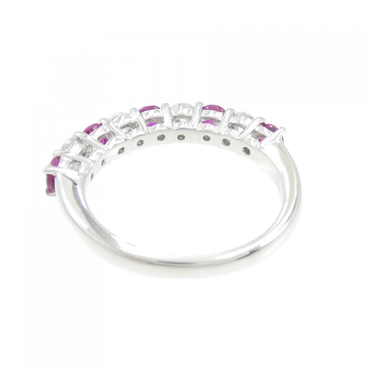 K18WG ruby ring 0.52CT