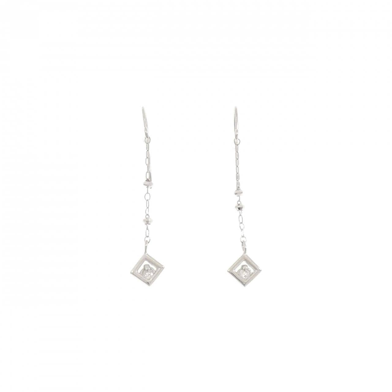 PT900 ダイヤモンド ピアス 0.04CT