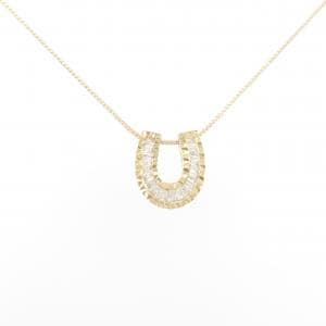 K18YG ホースシュー ダイヤモンド ネックレス 0.20CT