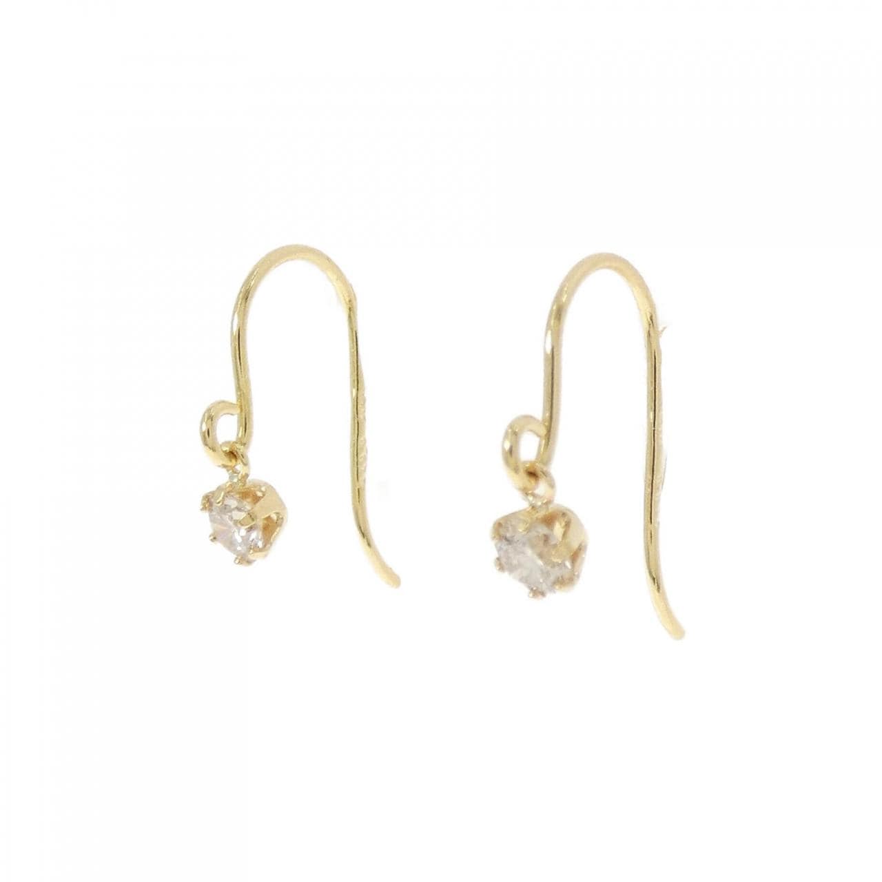【新品】K18YG ダイヤモンド ピアス 0.15CT