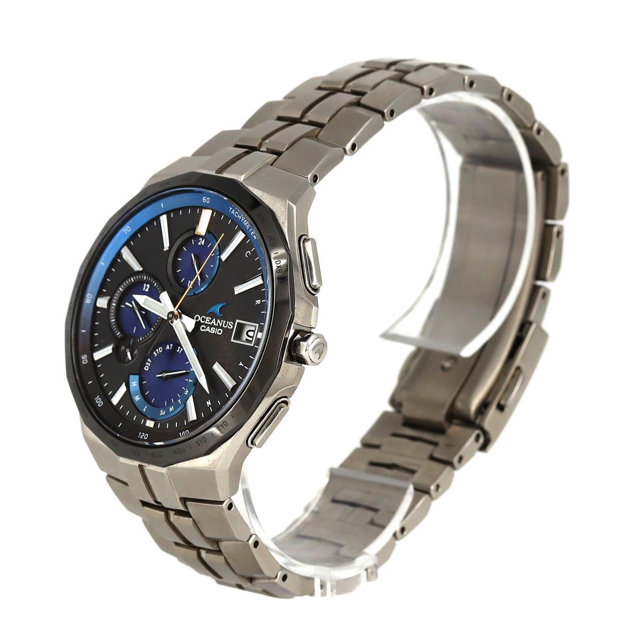 カシオ オシアナスマンタ 電波時計 OCW-S5000E-1AJF TI ソーラークォーツ